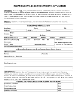 candidate applicaiton